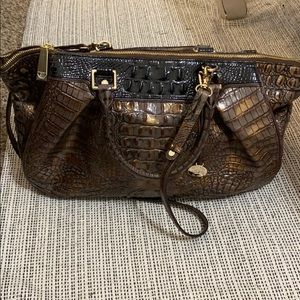Brahmin brown/gold/black purse